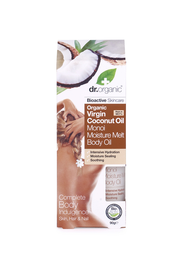 Piele strălucitoare și păr hidratat cu gama  Virgin Coconut Oil de la Dr. Organic